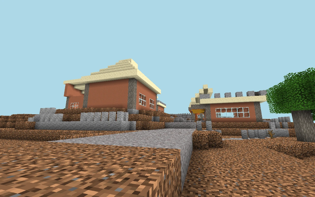 Cidade da Charneca: approach to the player’s height. Historical reference of the urban core, captured before the reconstruction of current roads. View of the saved map, with simulated lighting.