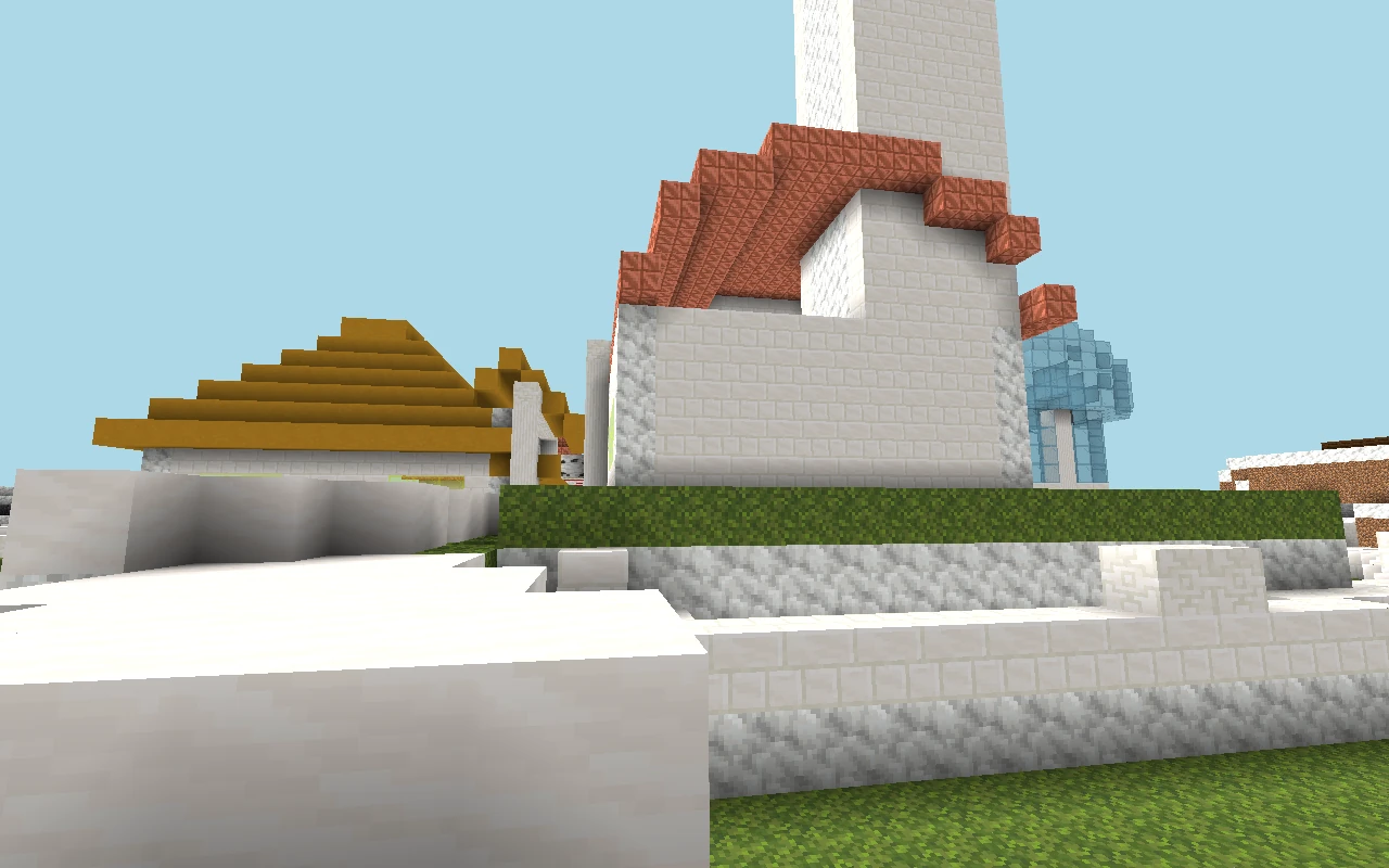 Bastion of Aurora: approach to the player's height. Historical reference of the urban core, captured before the reconstruction of current roads. View of the saved map, with simulated lighting.