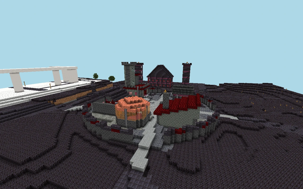 Cicatriz Citadel: view from medium distance. Historical reference of the urban core, captured before the reconstruction of current roads. View of the saved map, with simulated lighting.