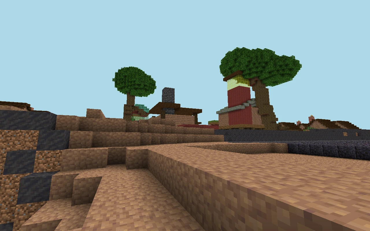 Porto das Raízes: approach to the player’s height. Historical reference of the urban core, captured before the reconstruction of current roads. View of the saved map, with simulated lighting.