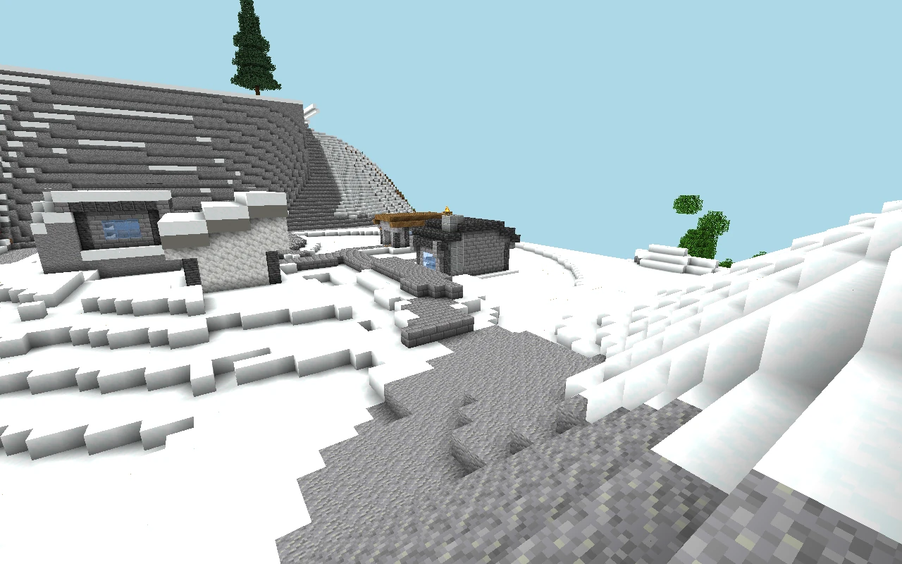 Snow Lookout: approach to the player's height. Historical reference of the urban core, captured before the reconstruction of current roads. View of the saved map, with simulated lighting.