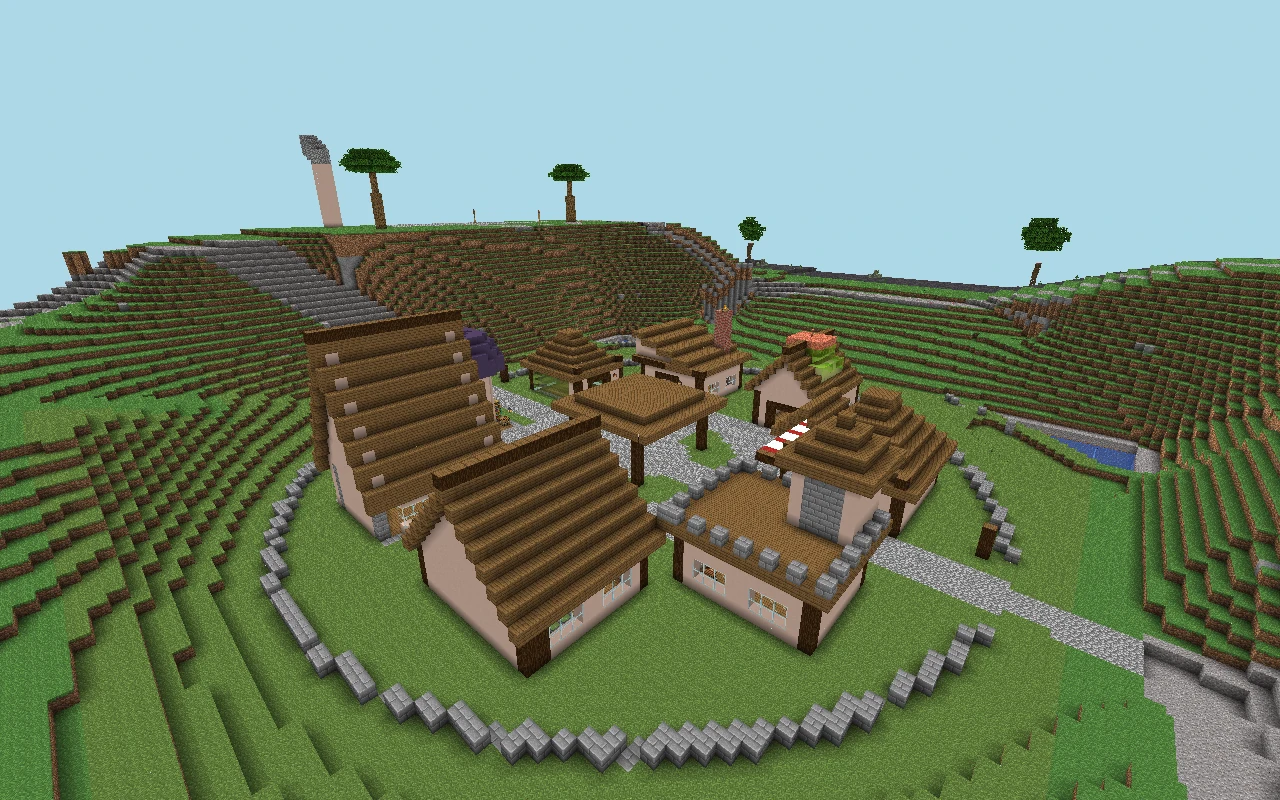 Refuge: medium distance view. Historical reference of the urban core, captured before the reconstruction of current roads. View of the saved map, with simulated lighting.