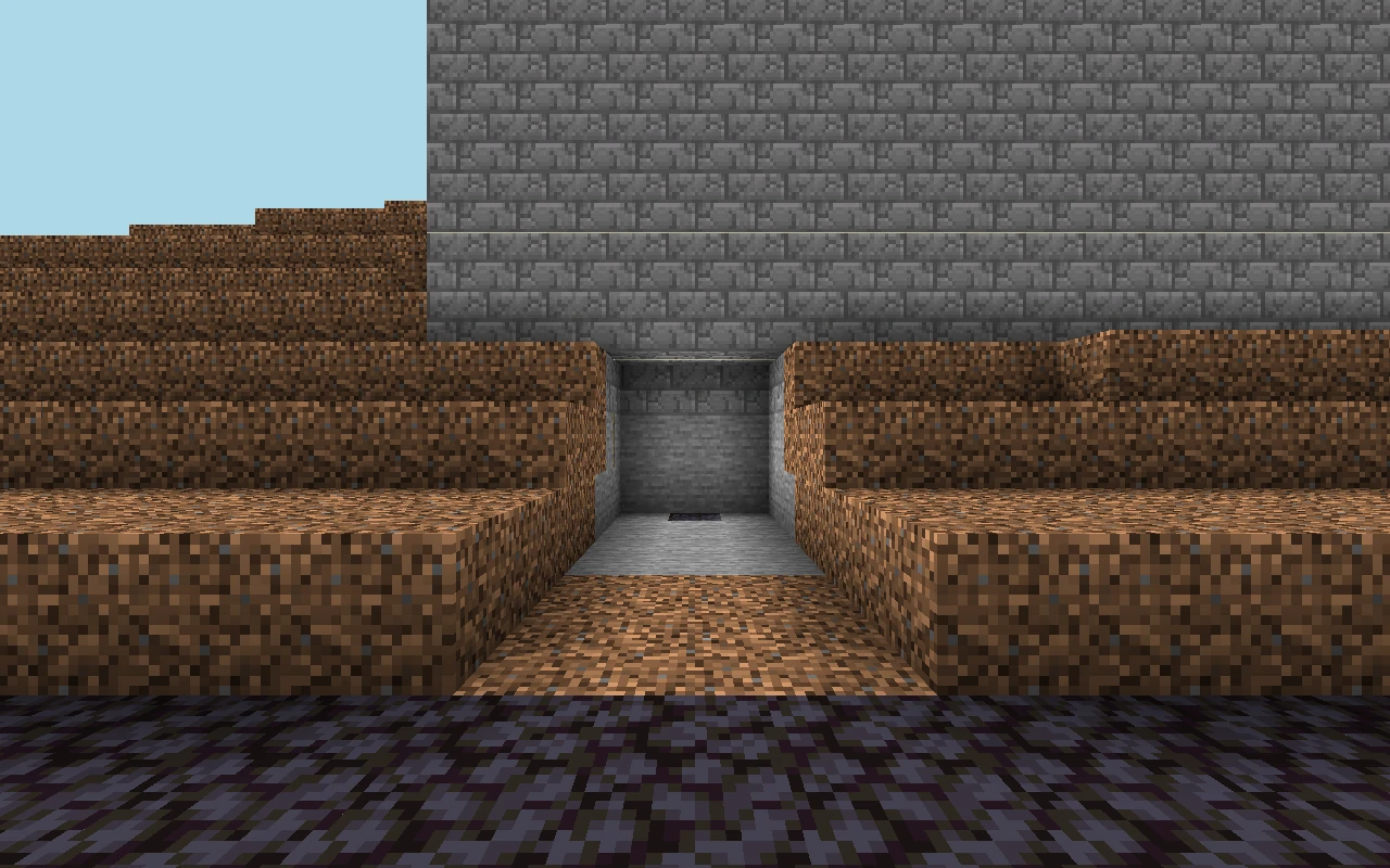 Crypt of the Buried Throne — Traveling Stone Entrance. Rendered view of the saved map, with simulated lighting.
