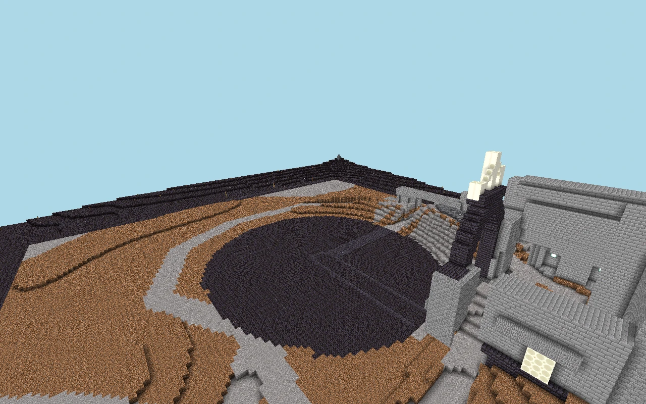 Crypt of the Buried Throne — View from medium distance. Rendered view of the saved map, with simulated lighting.