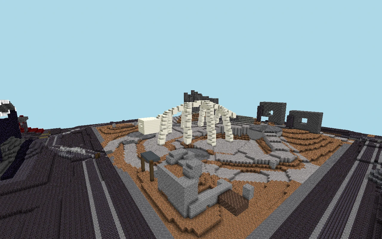 Bastion of Marked Bones — View from medium distance. Rendered view of the saved map, with simulated lighting.