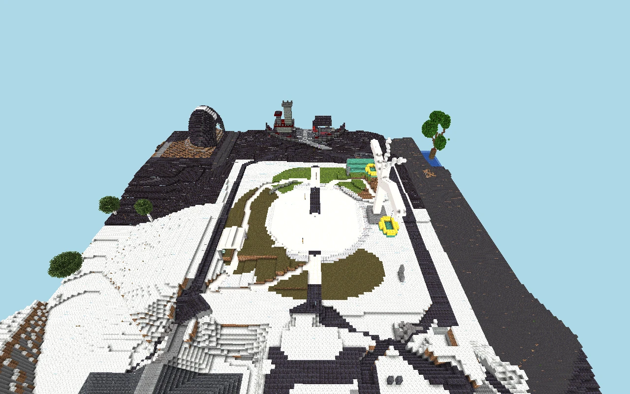 Sanctuary of Judgment — Aerial view. Rendered view of the saved map, with simulated lighting.