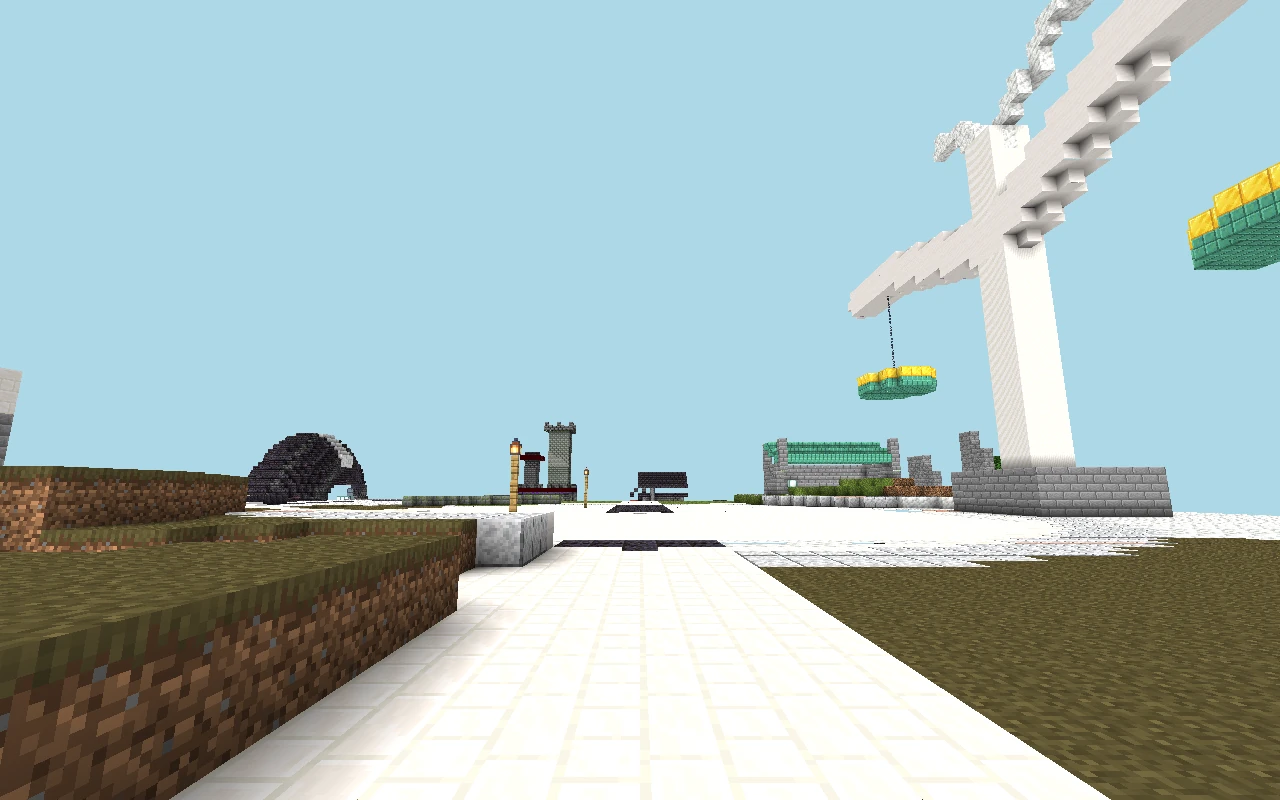Sanctuary of Judgment — Approach. Rendered view of the saved map, with simulated lighting.