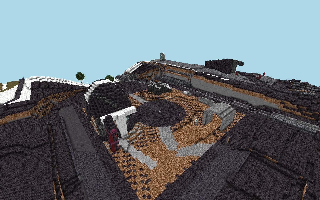 Tomb of Forgotten Glory — View from medium distance. Rendered view of the saved map, with simulated lighting.